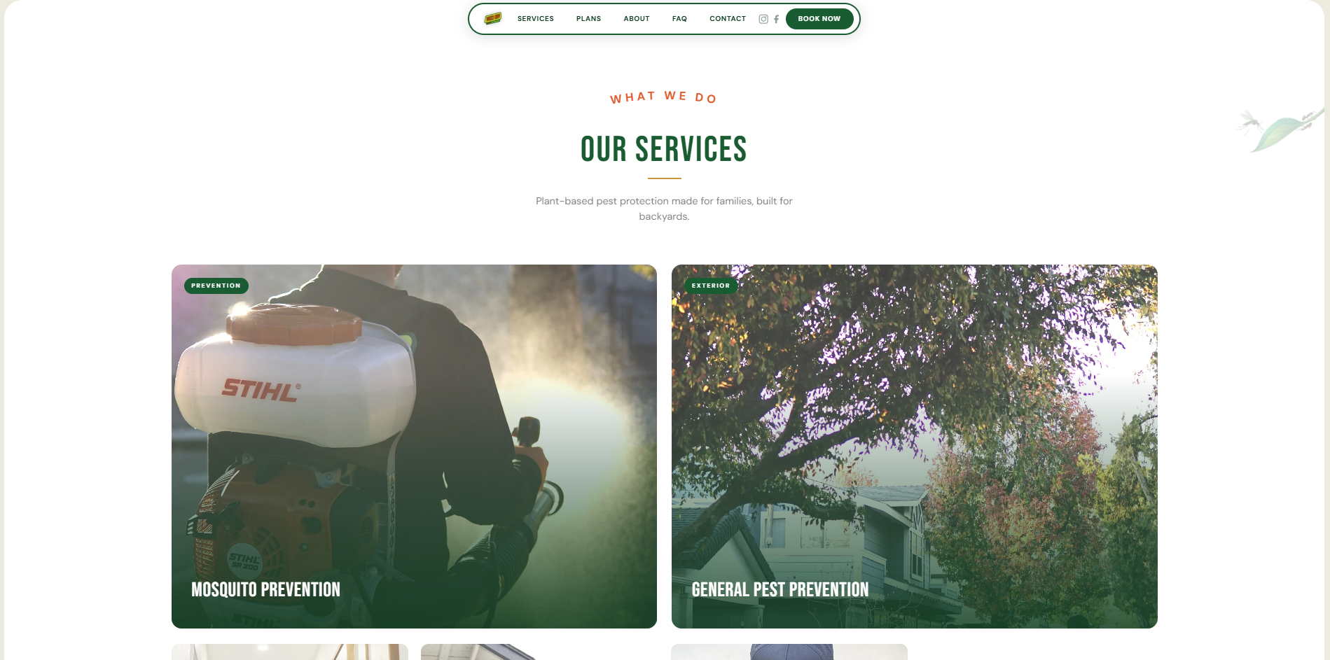 Spray Buzz Off services section